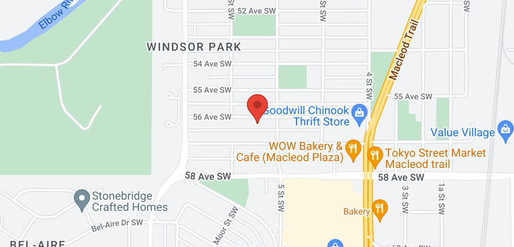 map of 310 617 56 Avenue SW